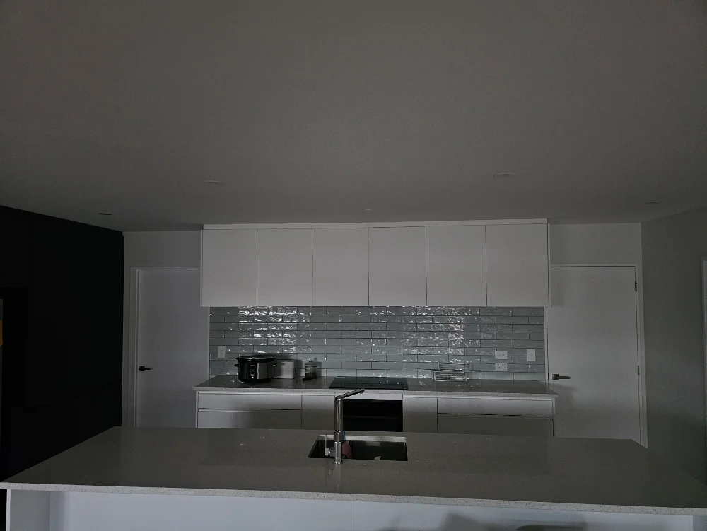Kitchen in Christchurch before sun tubes have been installed.