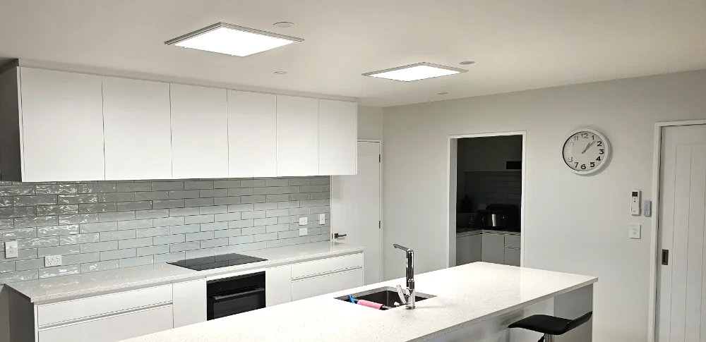 Installation of two sun tubes in a Christchurch Kitchen